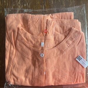 Orange Button-Up dress